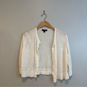 Ann Taylor White light cardigan - Size LP petite